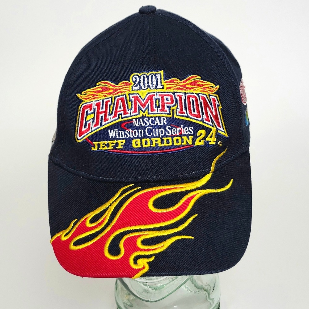 Vintage Jeff Gordon 2001‎ Winston Cup Champion #24 Flame Hat Y2K Nascar Racing
